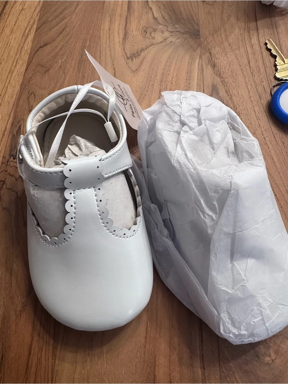 Classic White Leather Kids Mary Jane Shoes